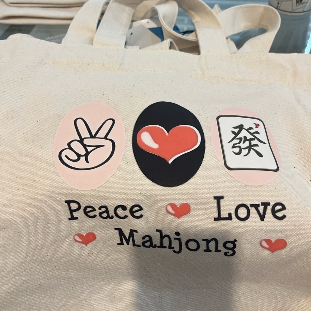 Pink and Black Graphic Tote Bag